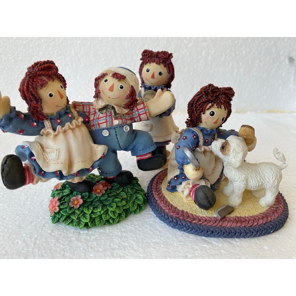 vintage Enesco figurines the beloved characters Raggedy Ann and Andy  scenes